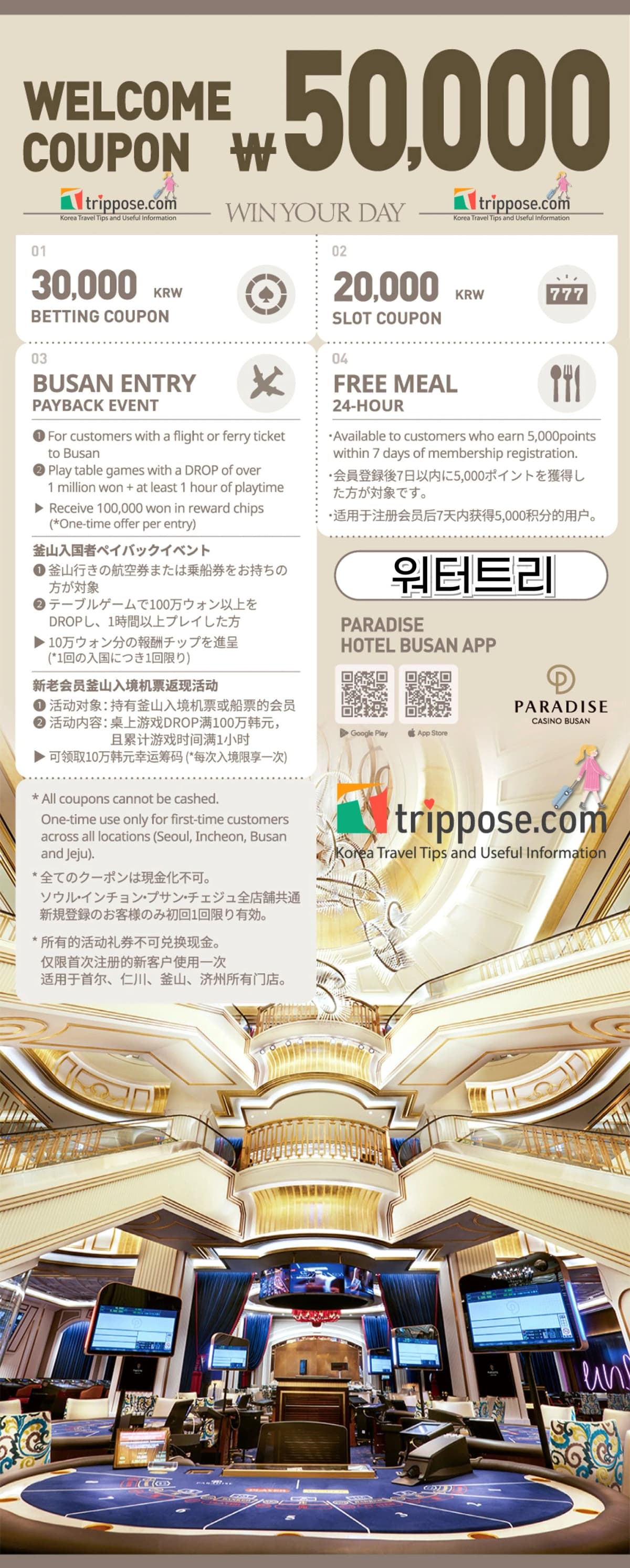 Cupom do Paradise Casino Busan