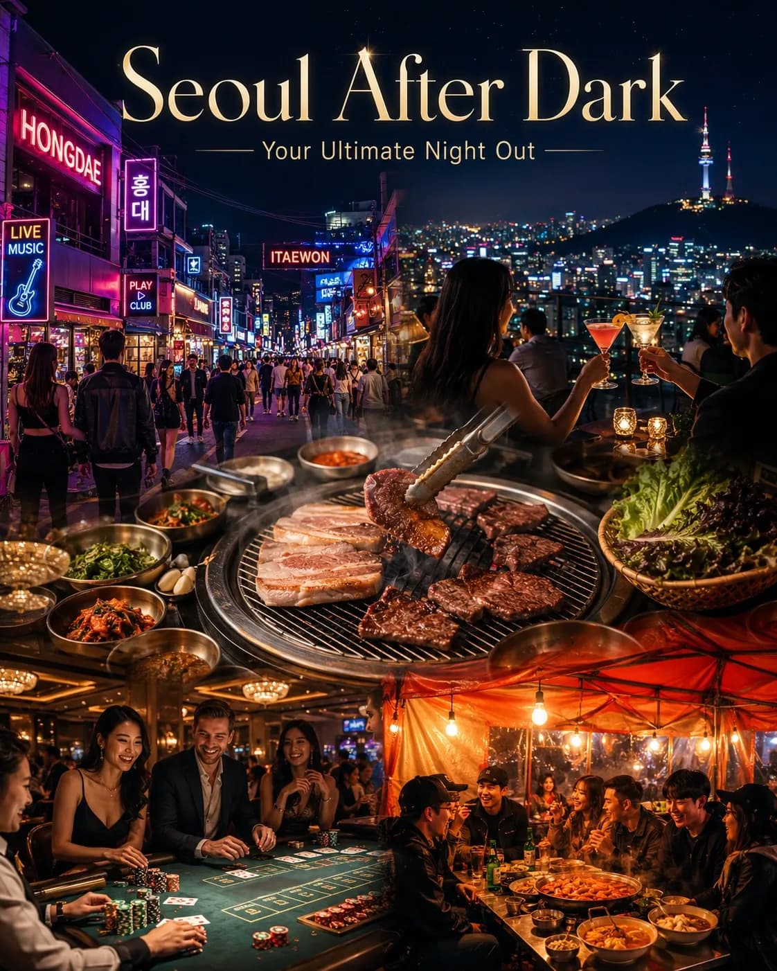 Seoul bei Nacht: Nightlife, K-BBQ & Casino – der perfekte Abend in der Stadt